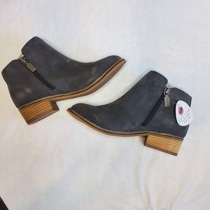 Blondo Dark Grey Suede Booties